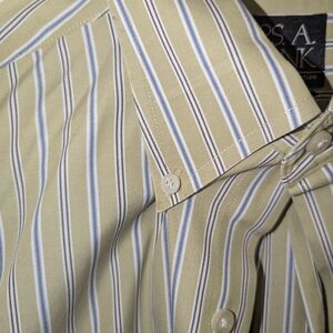Jos. A. Bank Striped Shirt in Olive and Blue